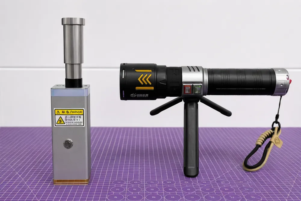 KyberSpark X and KyberSpark Core V2 placed side by side showing size difference — X significantly larger than Core V2
